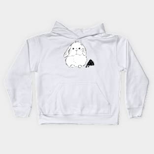 Art theft is poop bunny Kids Hoodie